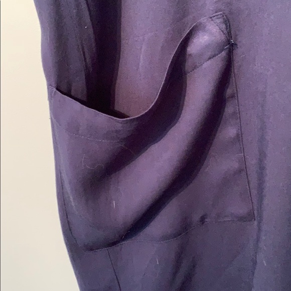 Navy blue causal dress with pockets - Picture 4 of 6